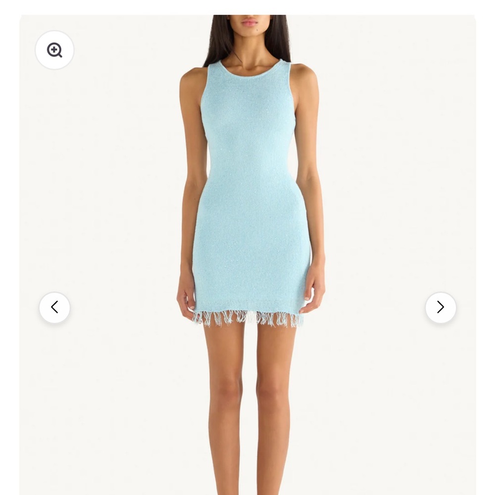 Asta Resort Natalie Mini Dress, Balia Blue Sequin, Size L